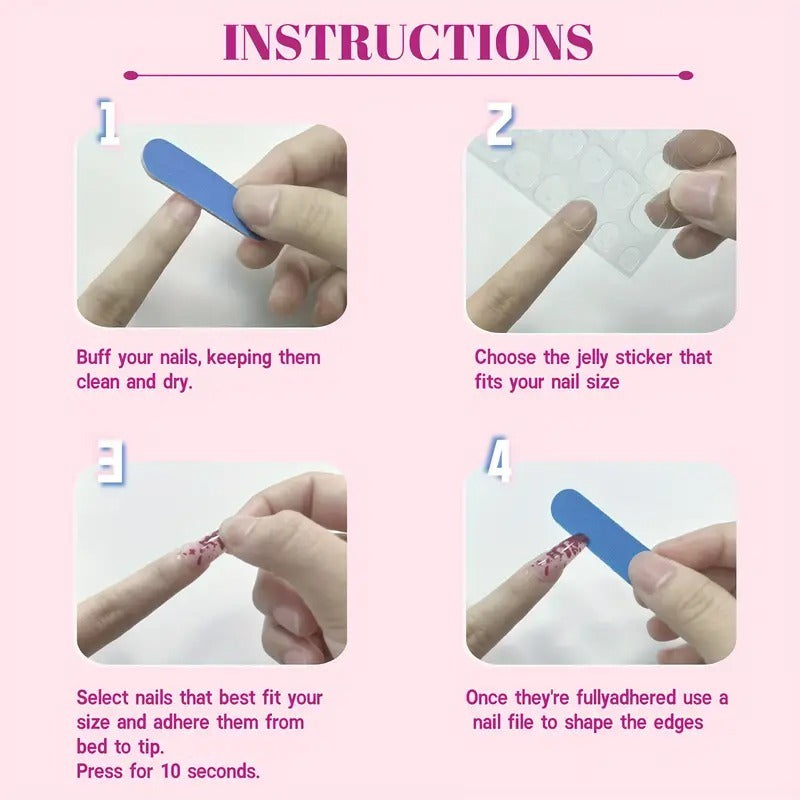 24pcs Starlight Ribbons Nails