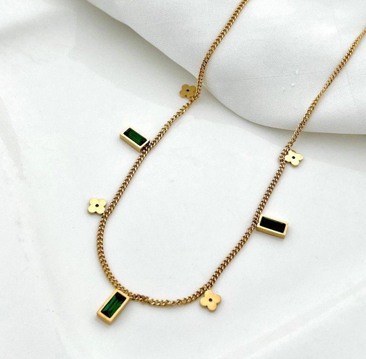 Green Cubic Zirconia Necklace