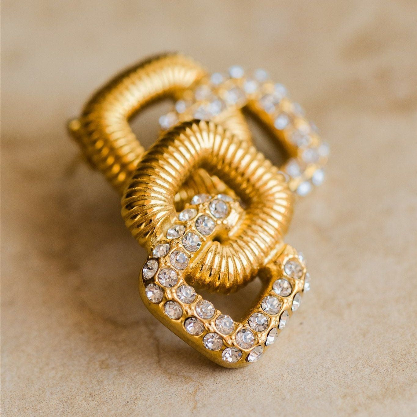 Premium Rhinestone Square Drop Earrings