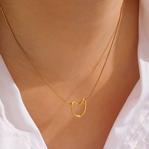 Open Heart Pendant Necklace
