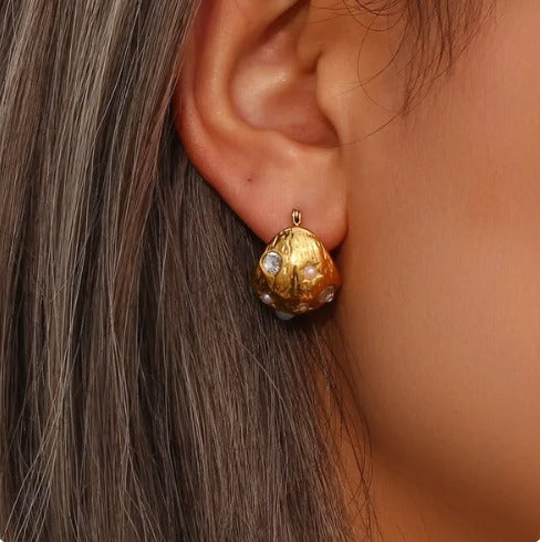 Textured Drop Earrings