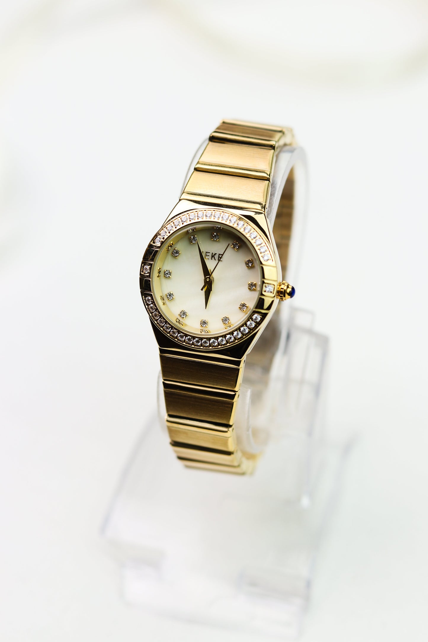 IEKI Crystal Crown Golden Women Watch