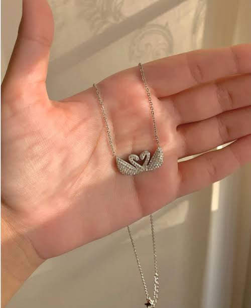 Double Swan Necklace