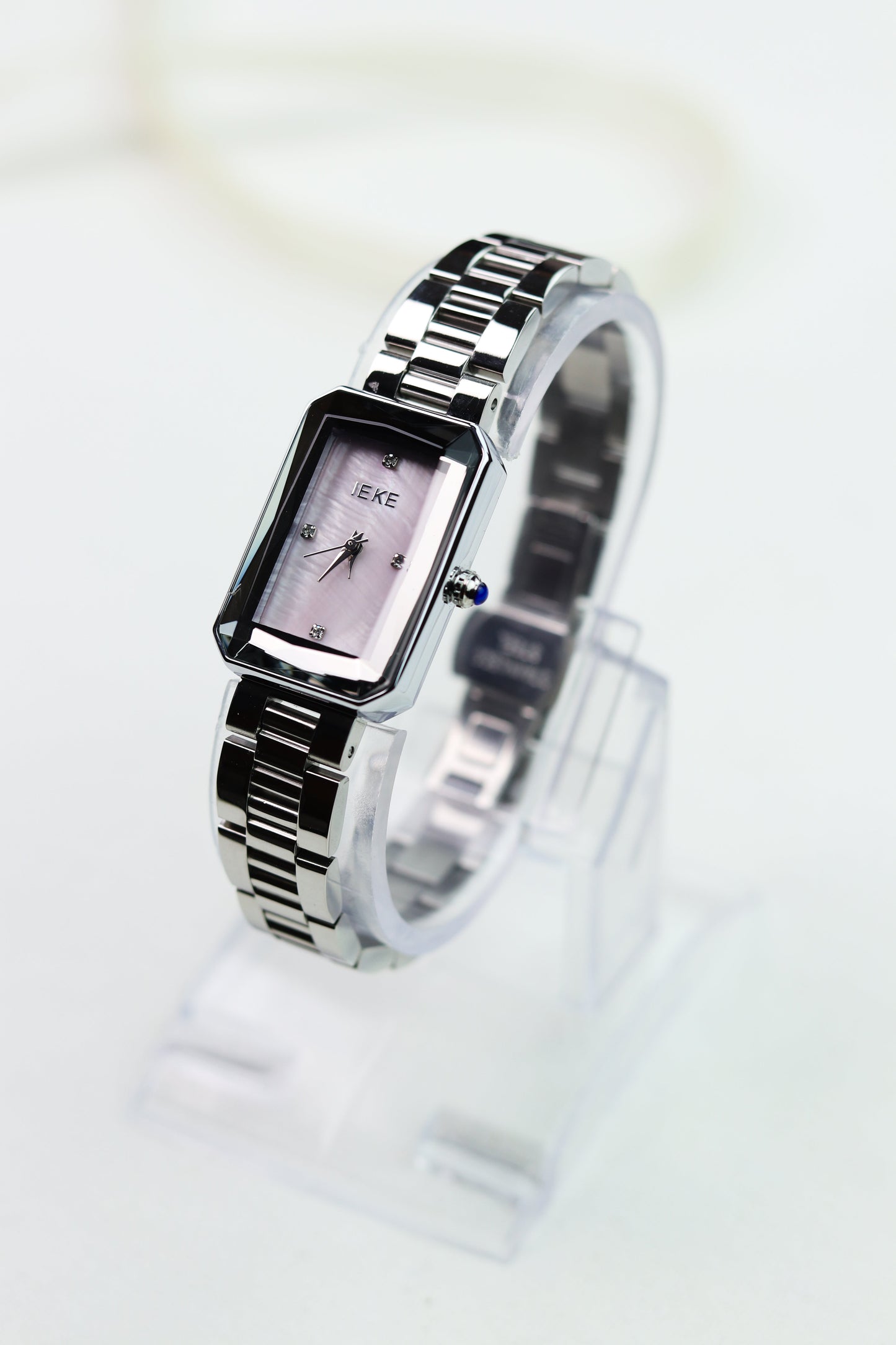 IEKI Rectangular Radiance Silver Women Watch