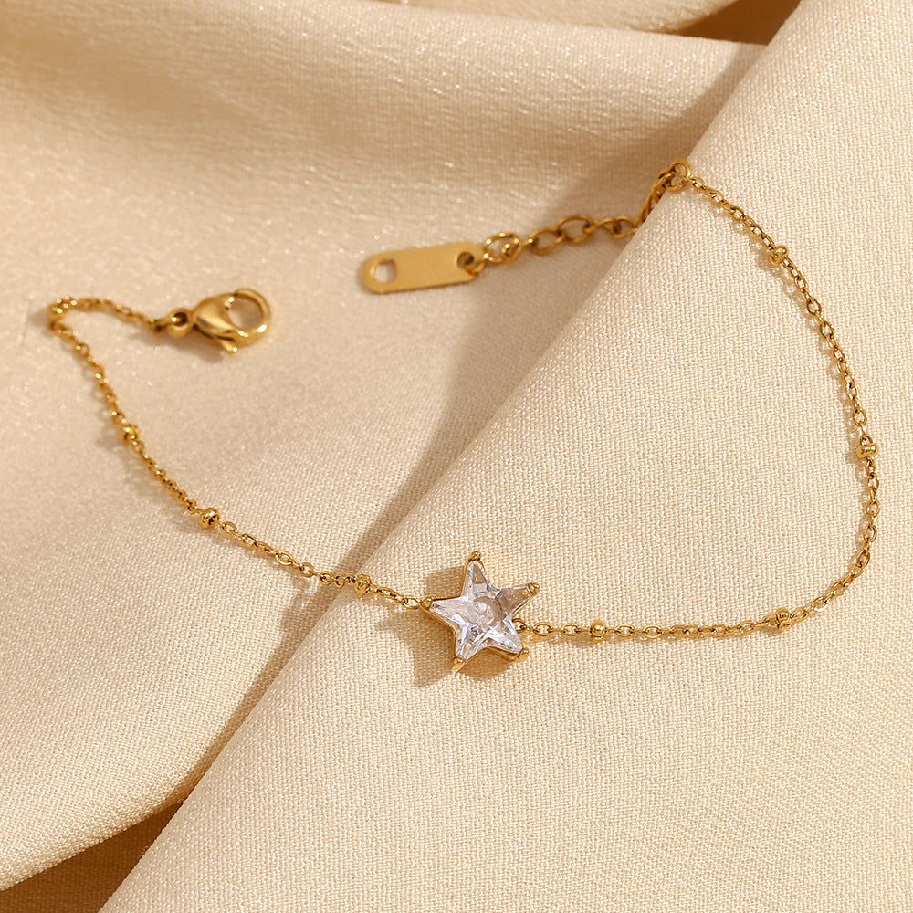 Dainty Crystal Star Bracelet