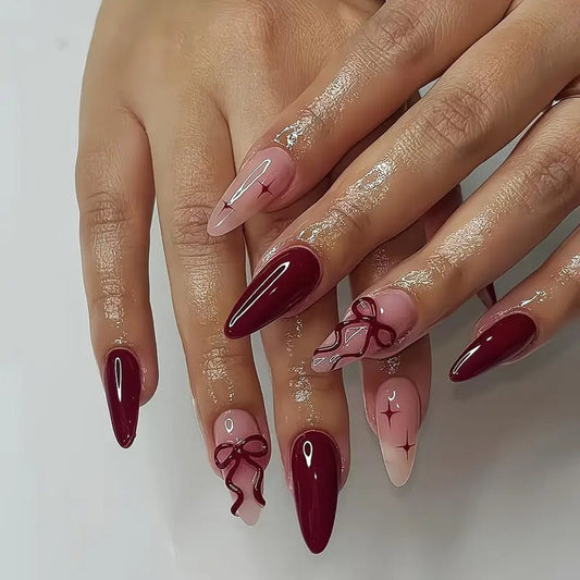 24pcs Starlight Ribbons Nails