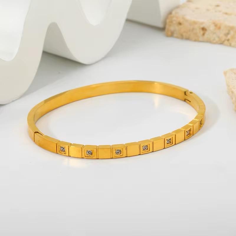 Minimalist White Filled Bangle