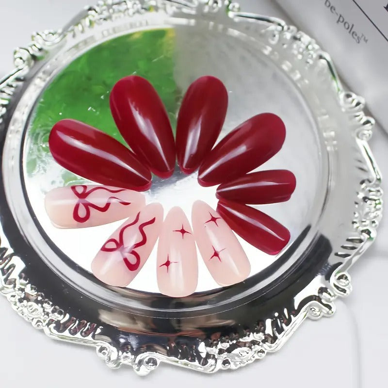 24pcs Starlight Ribbons Nails