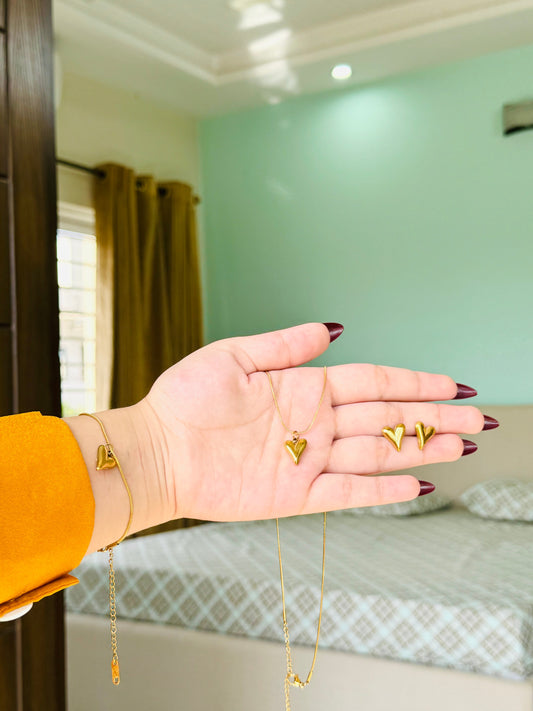 Golden Heart 3 Piece Set