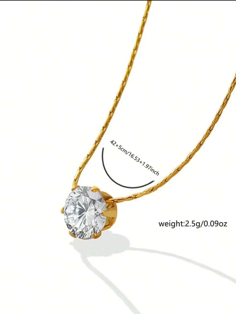 One Diamond Necklace