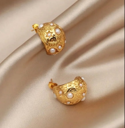 Textured Drop Earrings