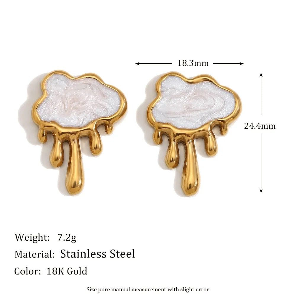 Meltdown Studs - White