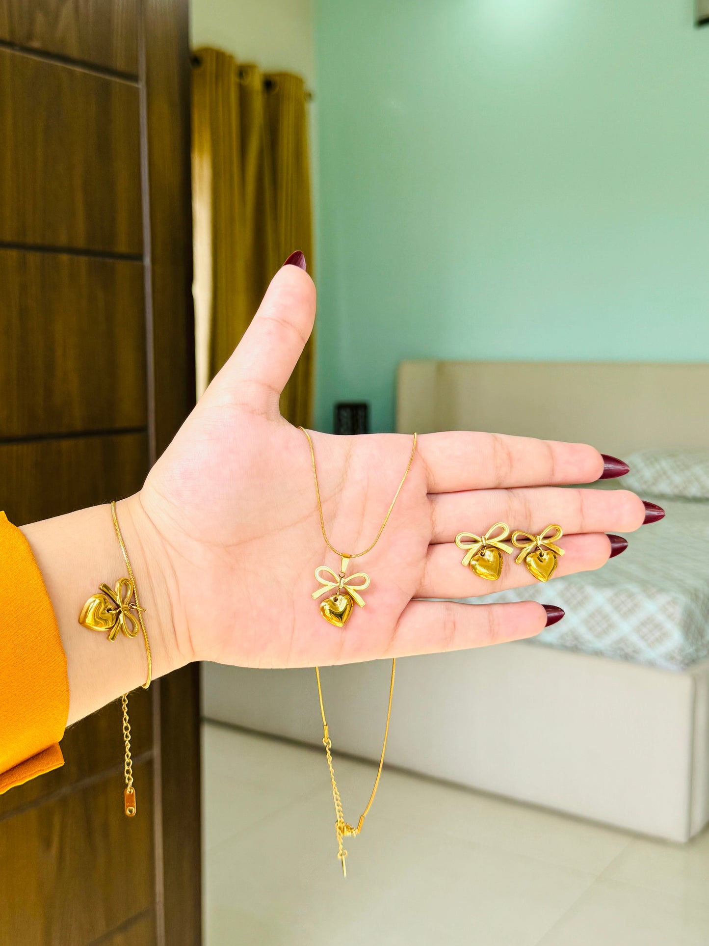 Bowknot Heart 3 Piece Set