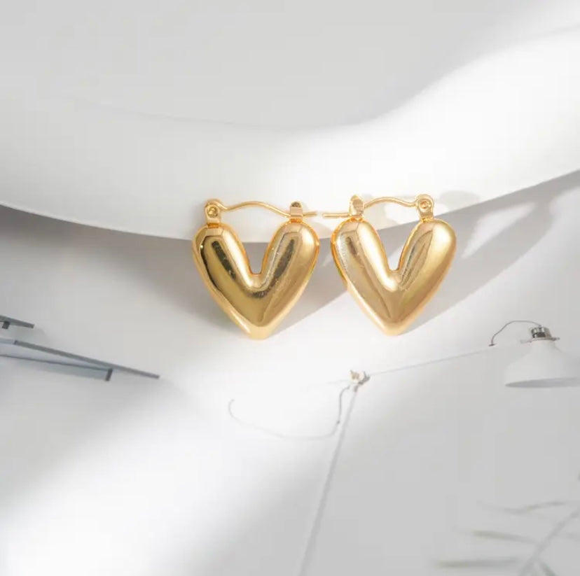 Hollow Heart Earrings