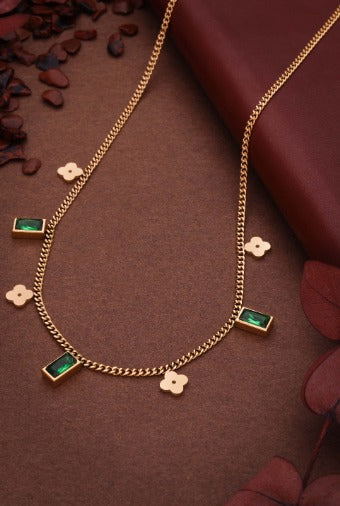 Green Cubic Zirconia Necklace