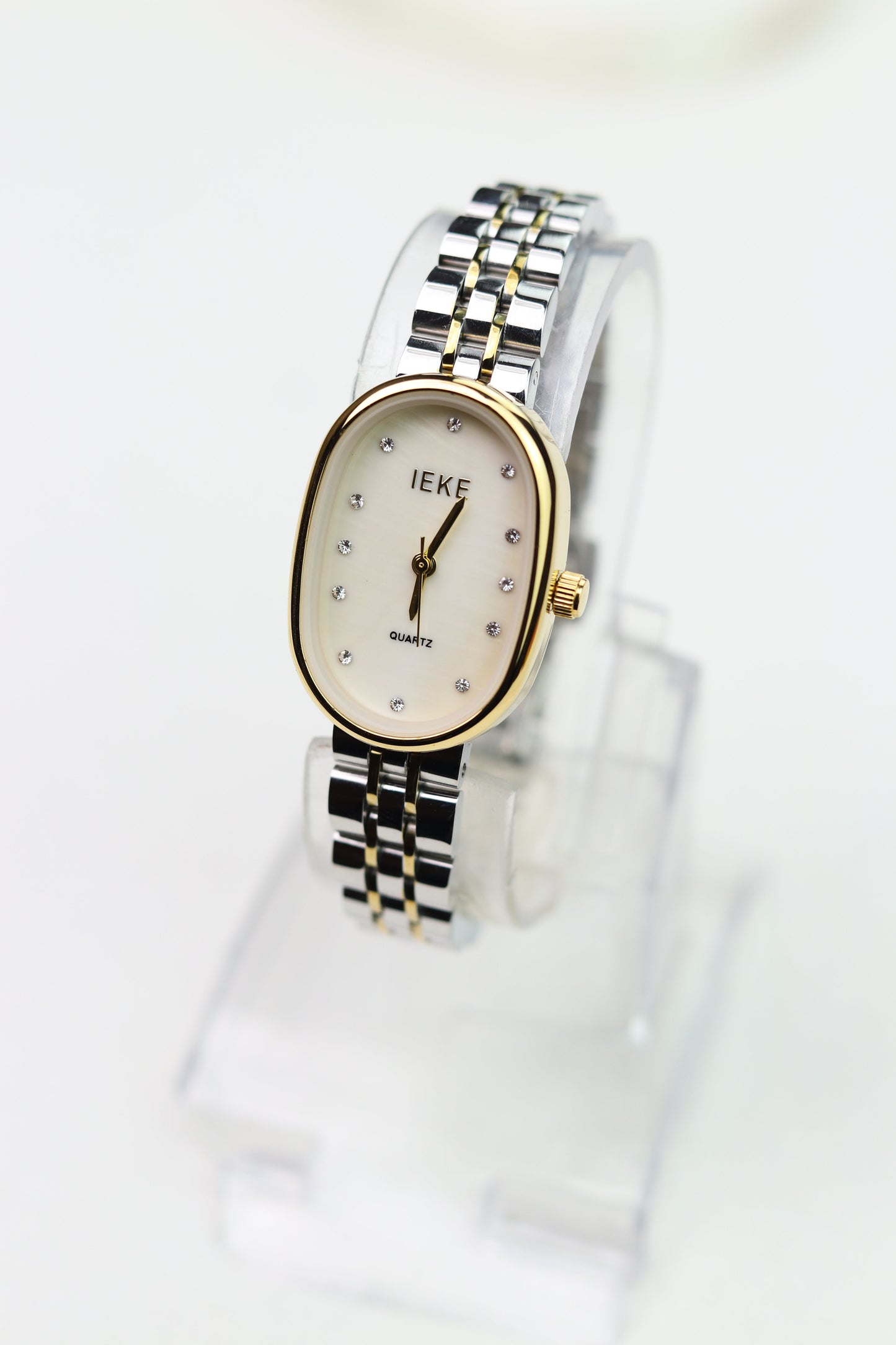 Oval Luxe Pearl Two-Tone Women Watch