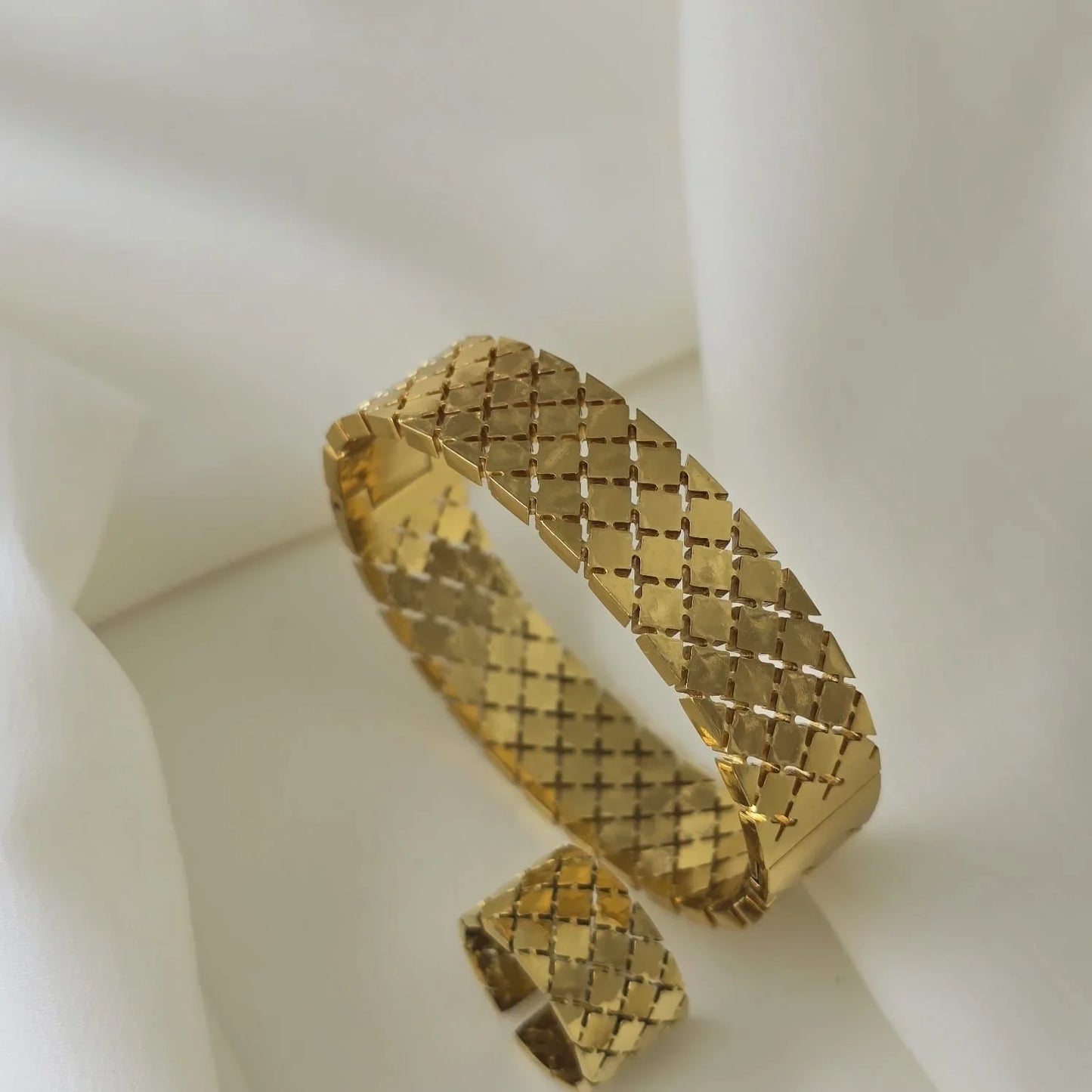 Sparkle Bangle & Ring Set (Adjustable Ring)