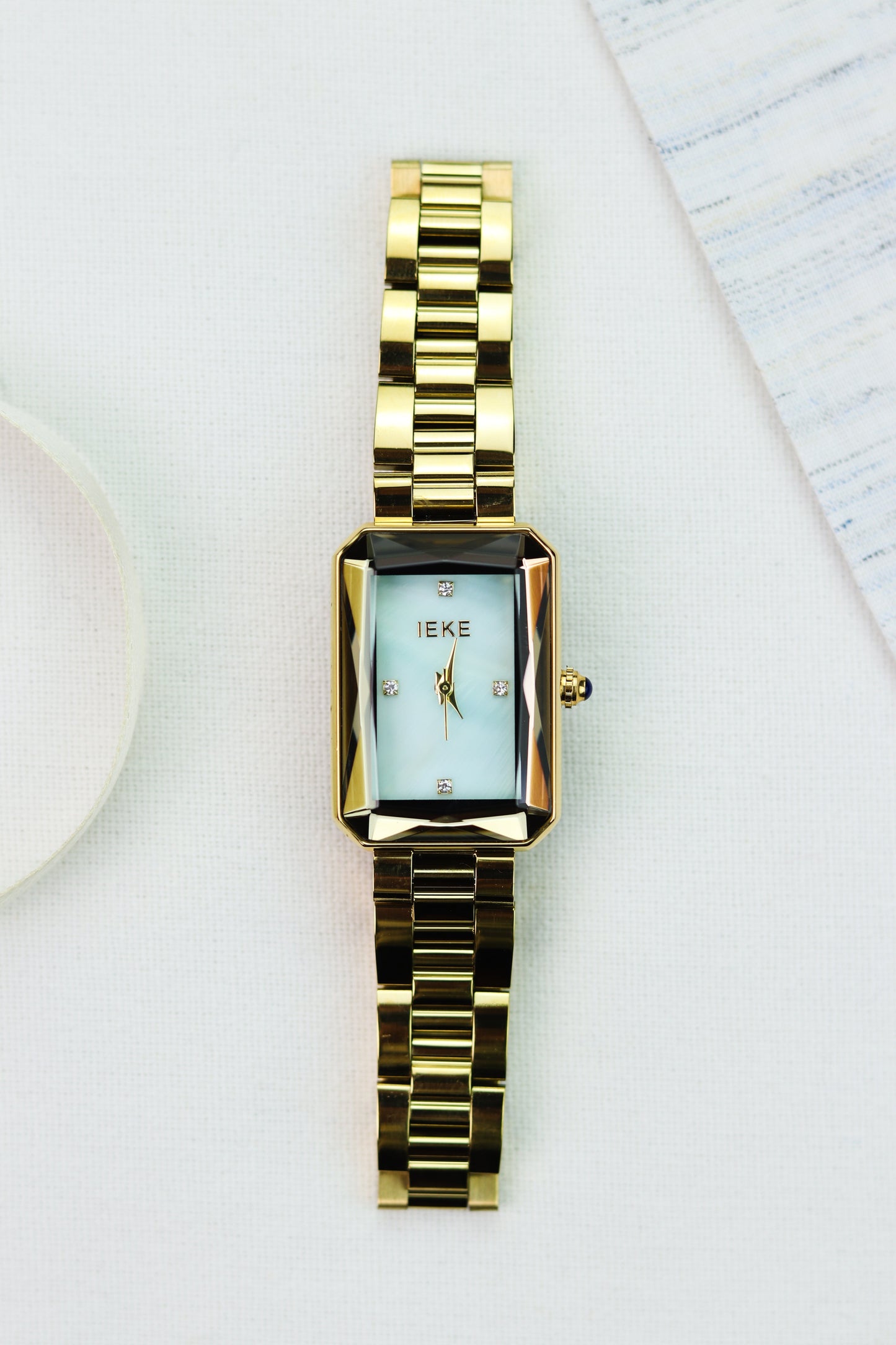 IEKI Stellar Rectangle Skyblue Women Watch