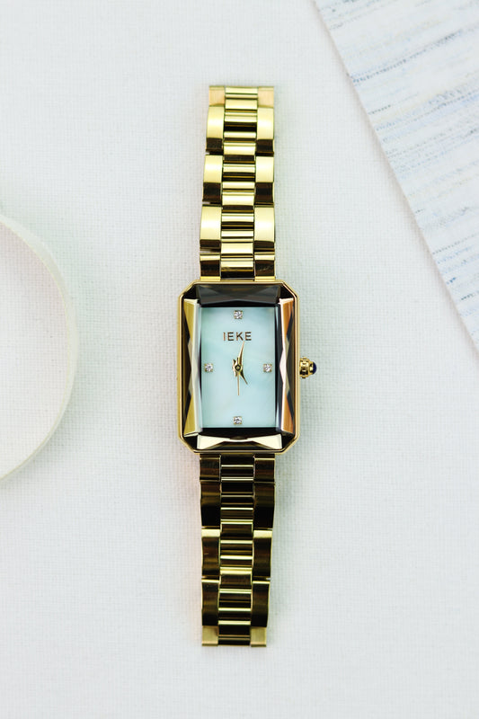 IEKI Stellar Rectangle Skyblue Women Watch