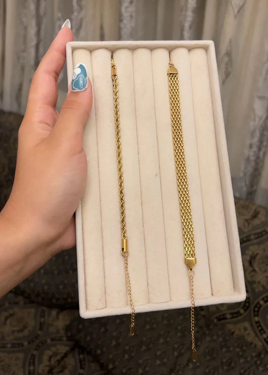 Milas Twisted Bracelet And Rowena Bracelet Stack