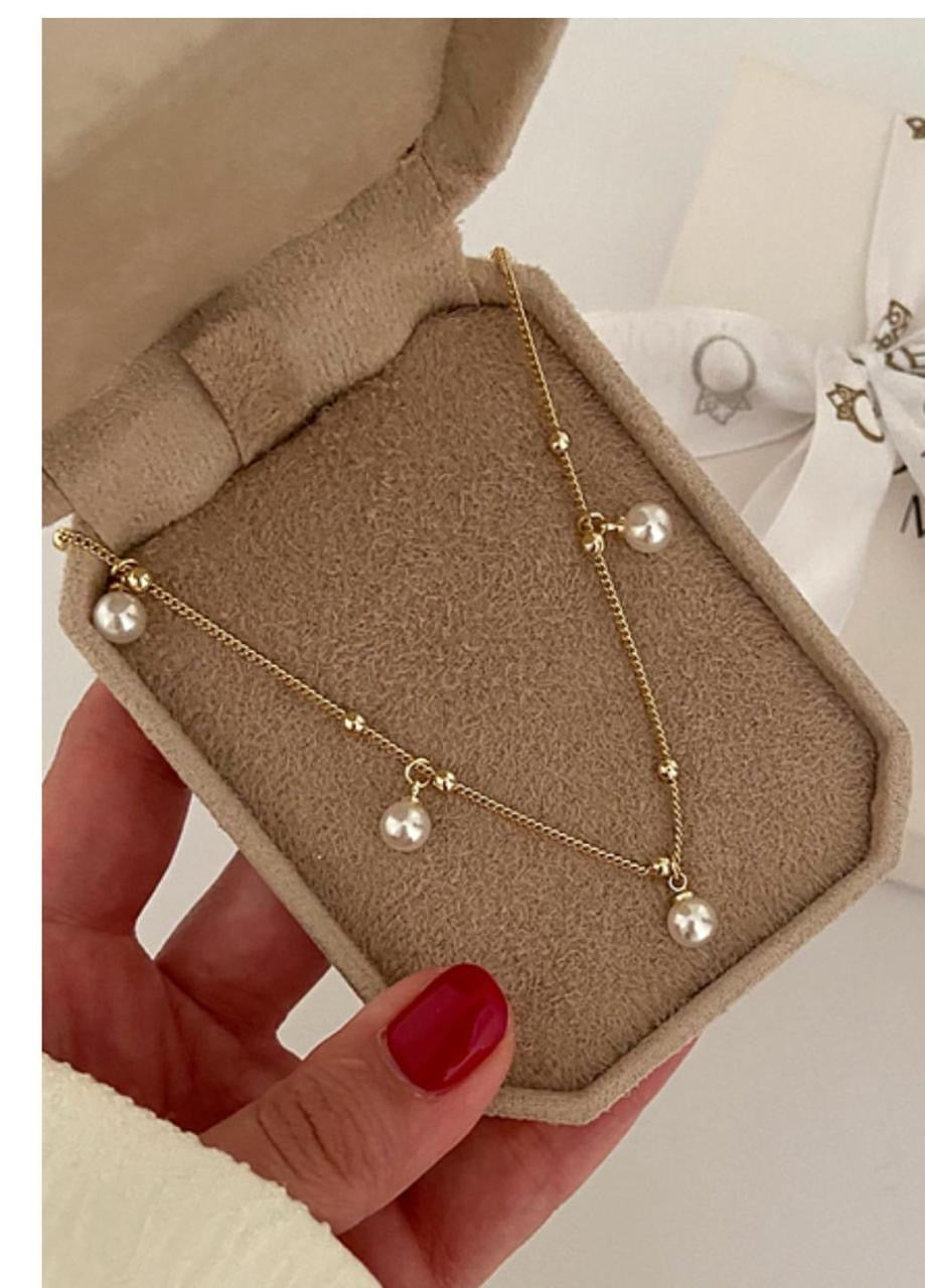 Elegant Pearl & Beaded Anklet