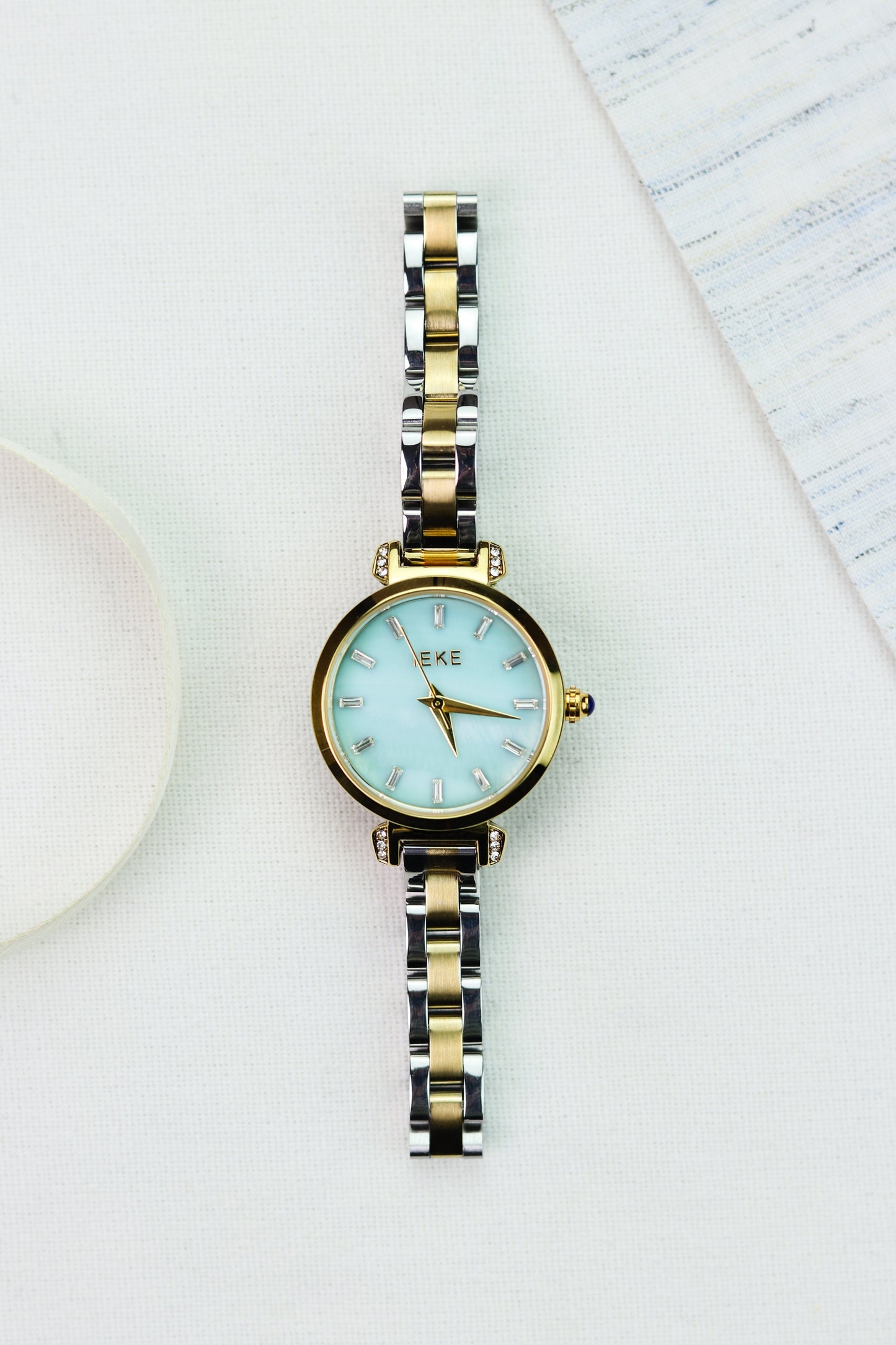 IEKI Aquamarine Two-Tone Women Watch