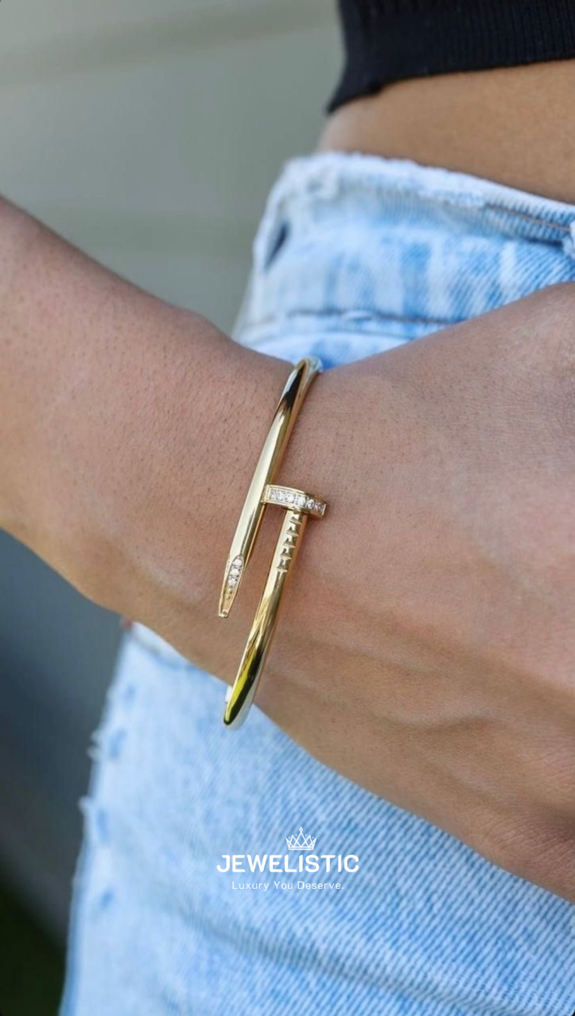 Nail Bangle Stainless Steel