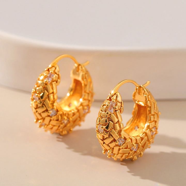 Chunky Woven Hoop Earrings