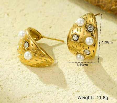 Textured Drop Earrings