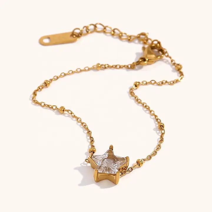 Dainty Crystal Star Bracelet