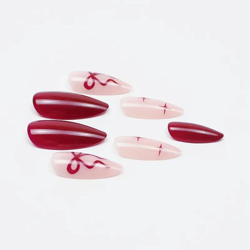 24pcs Starlight Ribbons Nails