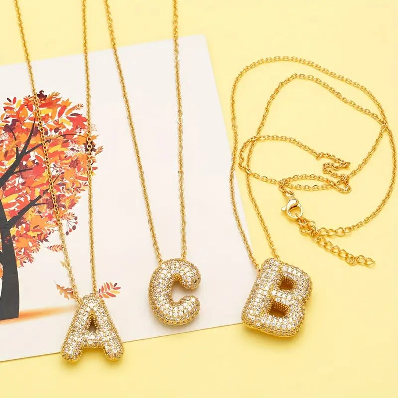 Viral Bubble Letter Necklace