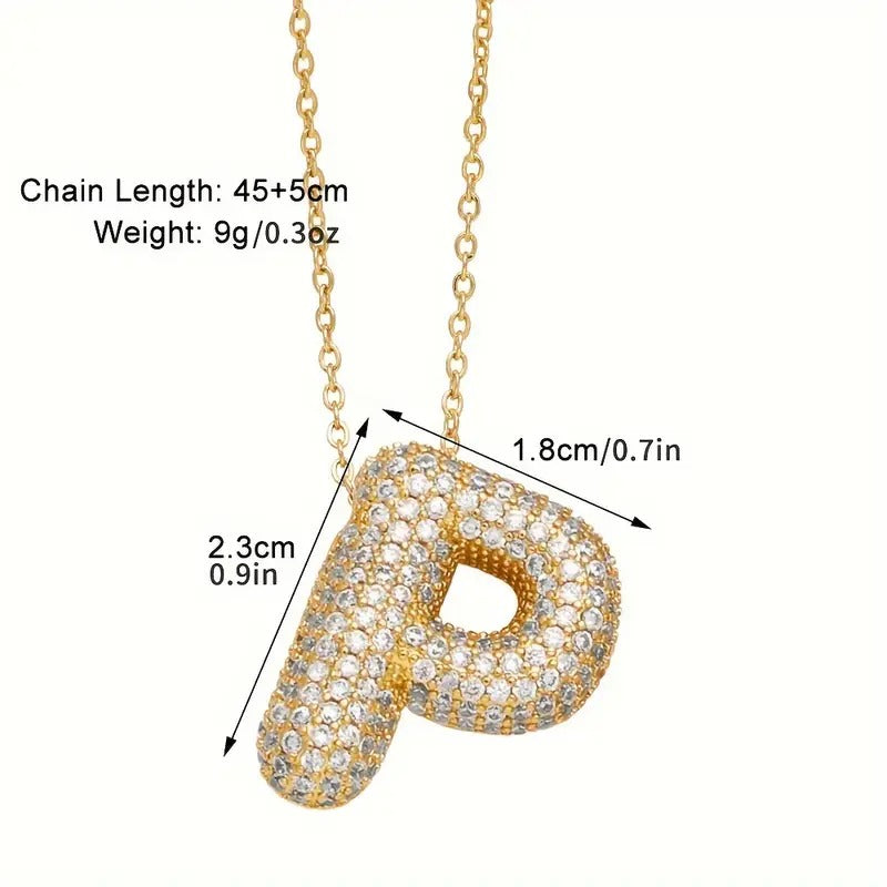 Viral Bubble Letter Necklace
