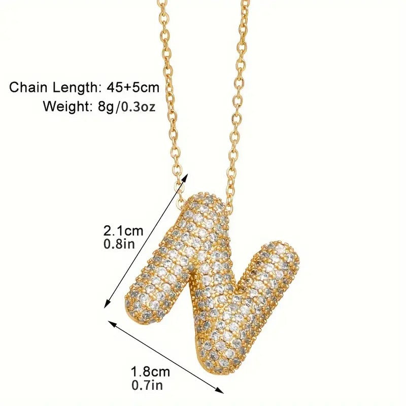 Viral Bubble Letter Necklace