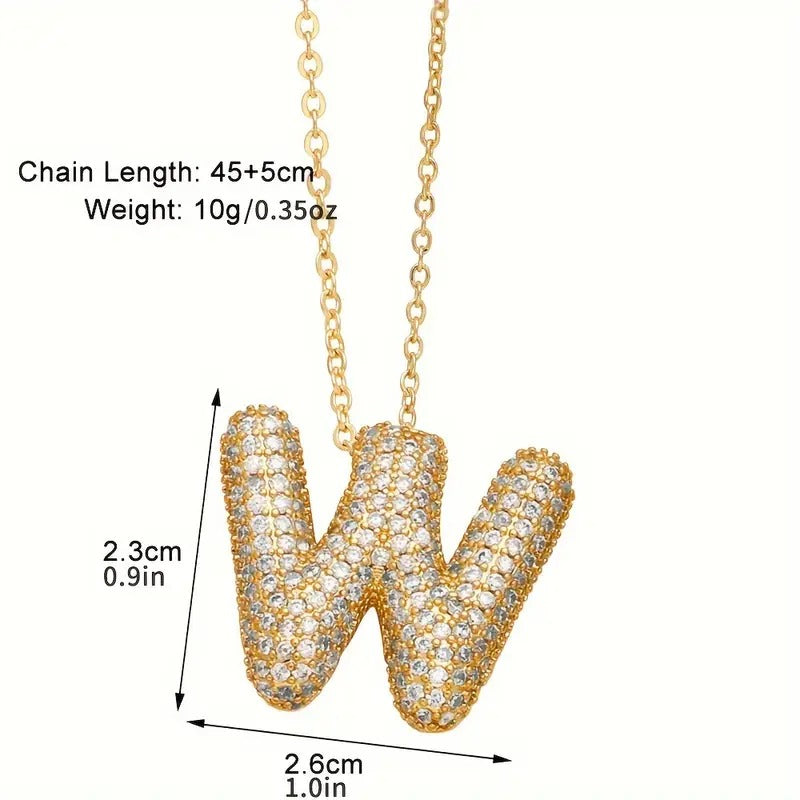 Viral Bubble Letter Necklace
