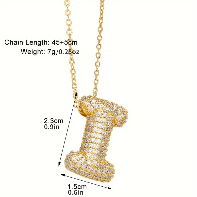Viral Bubble Letter Necklace