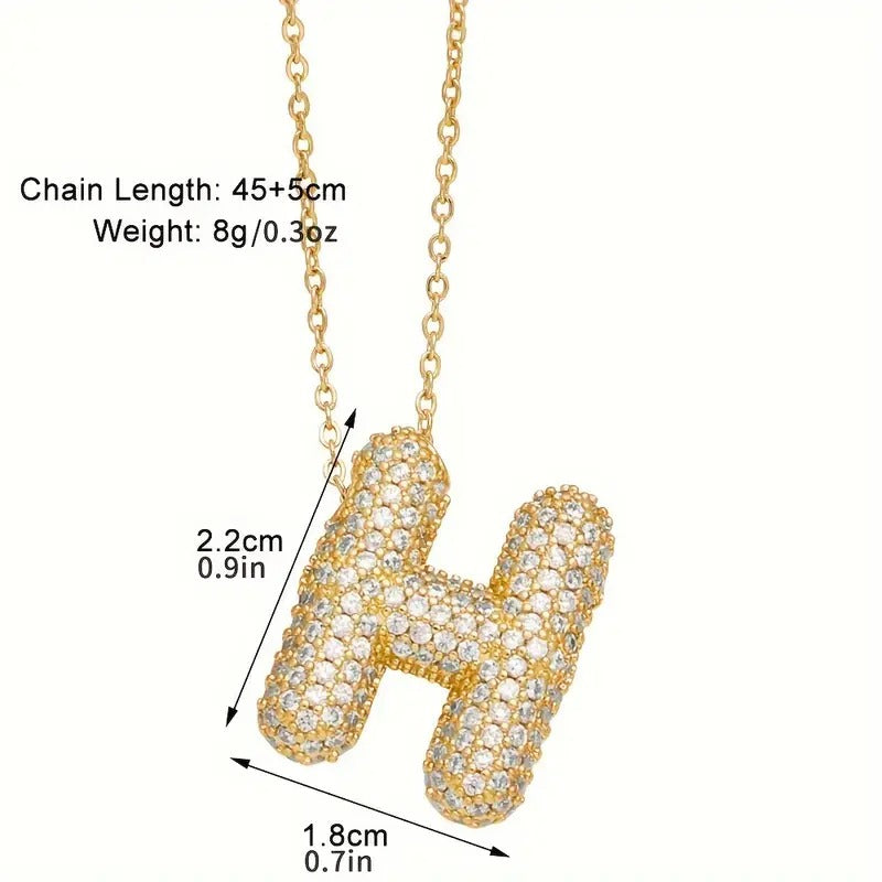 Viral Bubble Letter Necklace