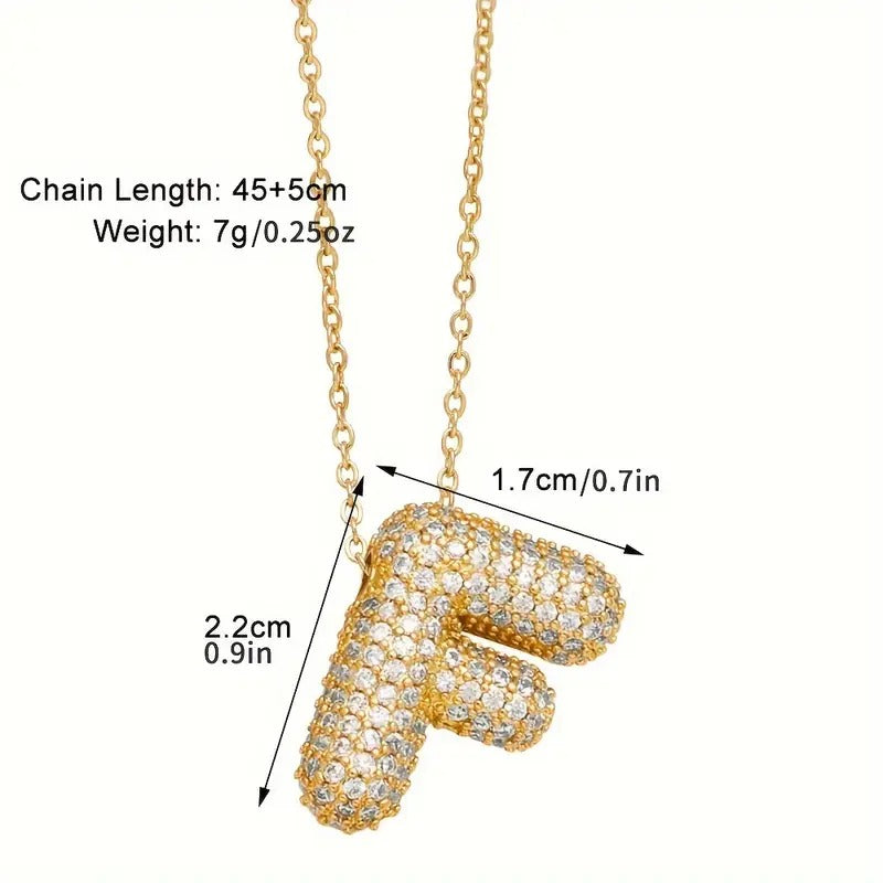 Viral Bubble Letter Necklace