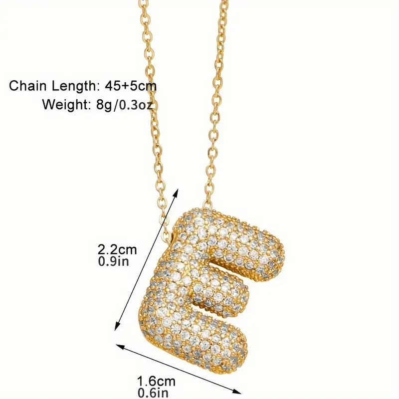 Viral Bubble Letter Necklace