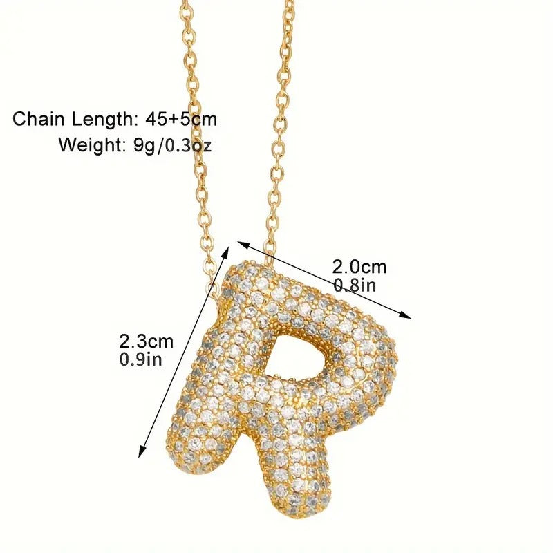 Viral Bubble Letter Necklace