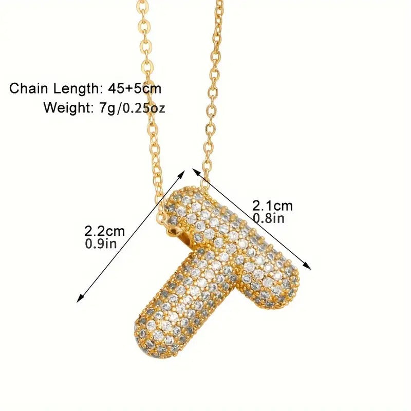 Viral Bubble Letter Necklace