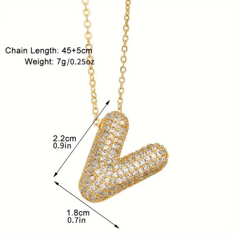 Viral Bubble Letter Necklace