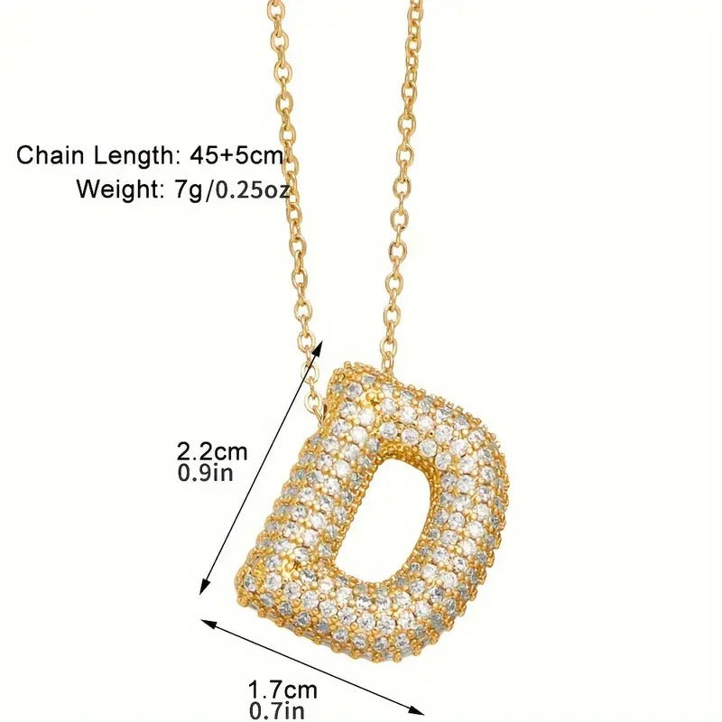 Viral Bubble Letter Necklace