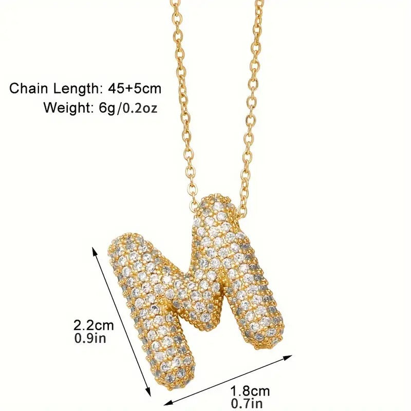 Viral Bubble Letter Necklace
