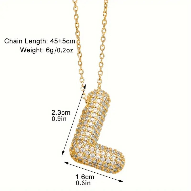 Viral Bubble Letter Necklace