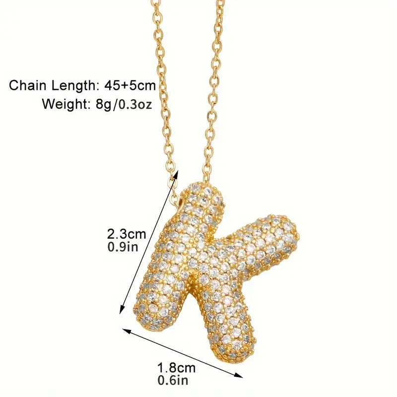 Viral Bubble Letter Necklace