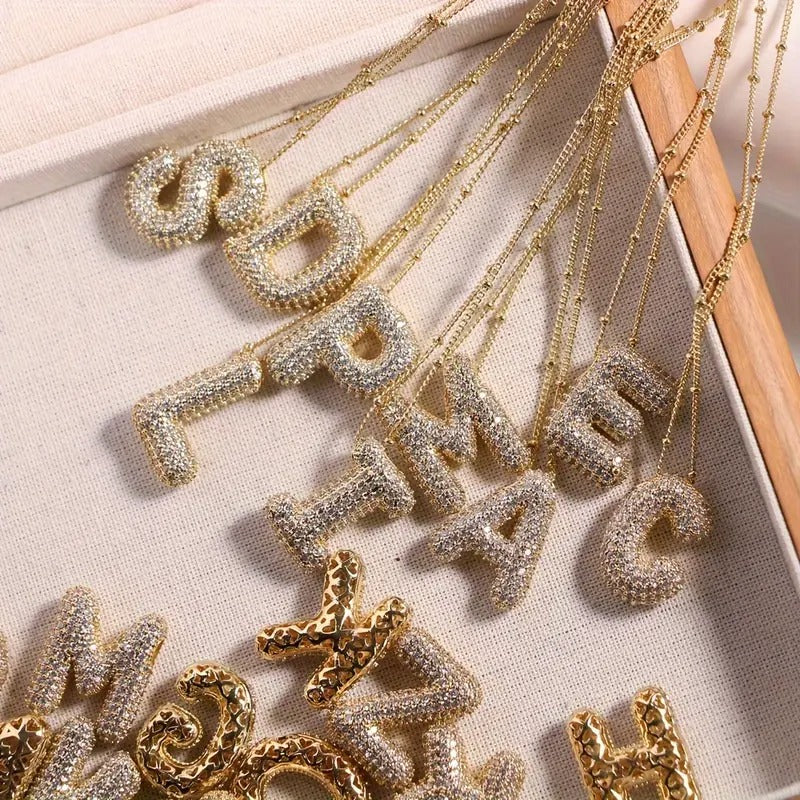 Viral Bubble Letter Necklace