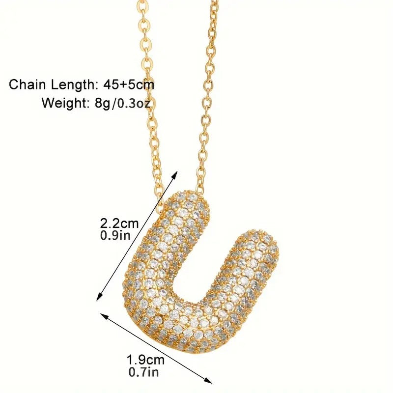 Viral Bubble Letter Necklace