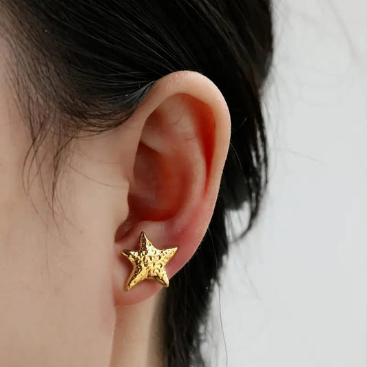 Stainless Steel Starfish Earrings