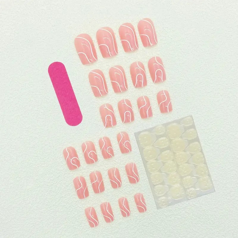 Pink Canvas Nails